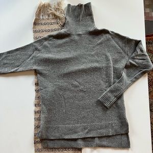 Grey wool J Crew turtleneck sweater